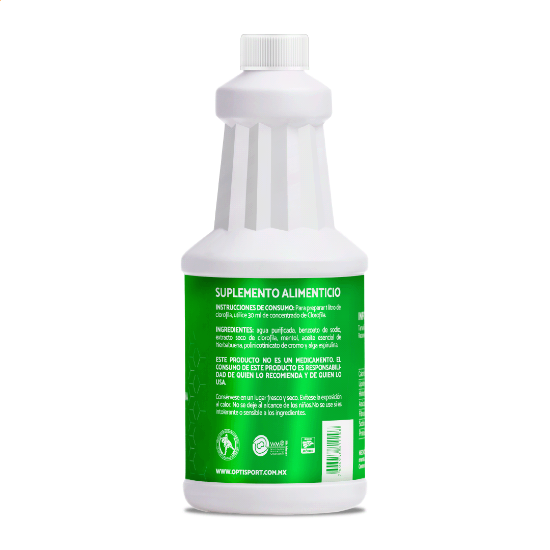 6 Botellas (500ml) de Clorofila Líquida Concentrada con PH9 + Agua Alcalina