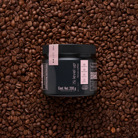Level-Up Coffee: Energía natural con minerales y Teanina 200grs