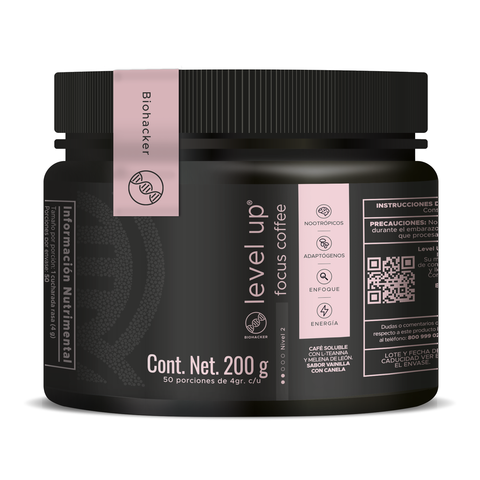 Level-Up Coffee: Energía natural con minerales y Teanina 200grs
