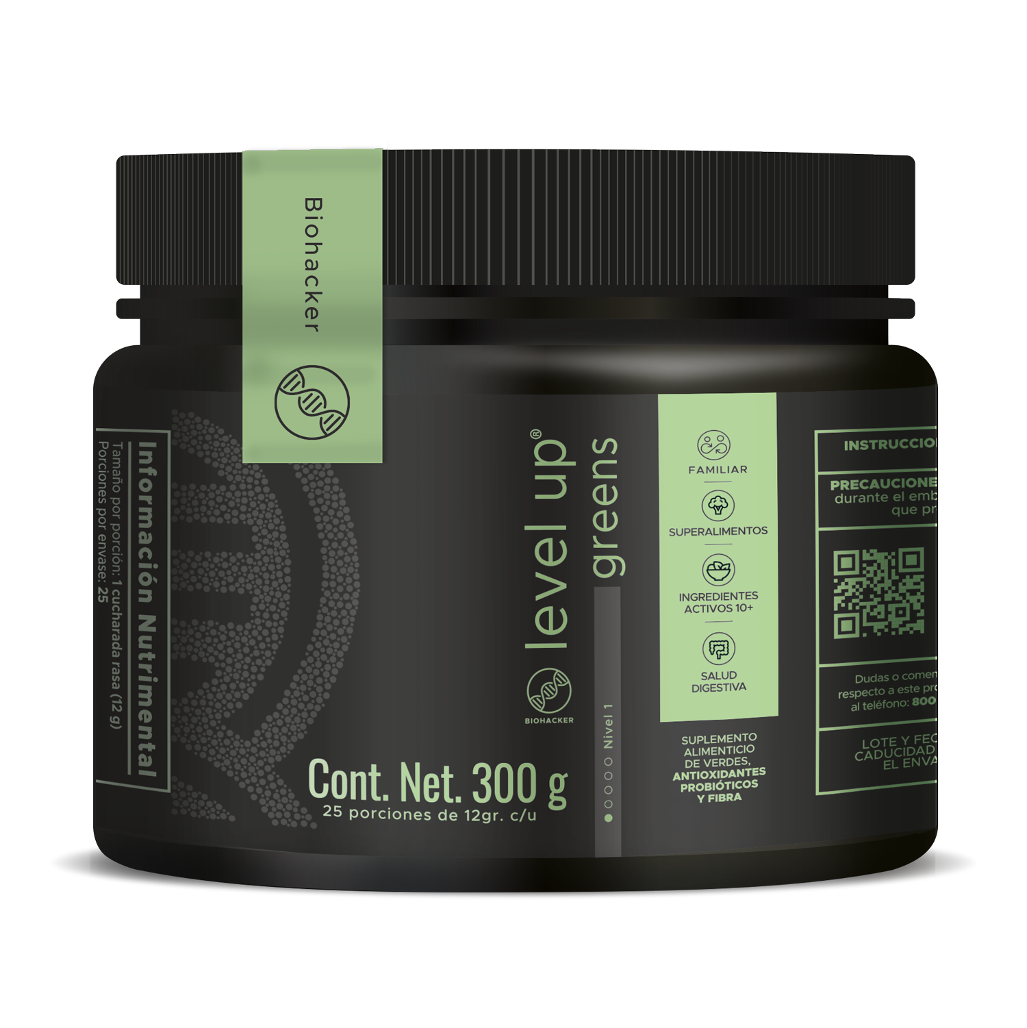 Level-Up Greens 360 grs.