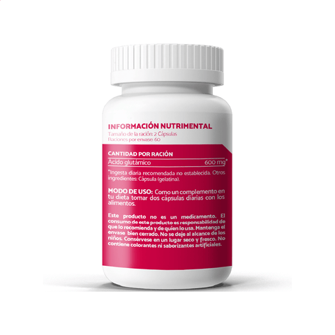 Ácido Glutámico 600 (60 cáps)