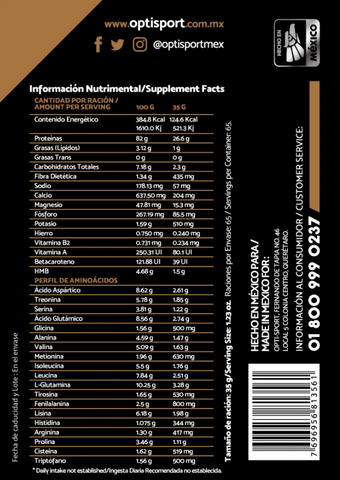 WHEYNITRO Proteína de Suero + HMB + BCAAs | 65 servicios Bote 2275 grs | Sabor Capuchino