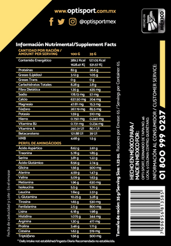 WHEYNITRO Proteína de Suero + HMB + BCAAs | 12 sobres de 35g | Sabor Vainilla