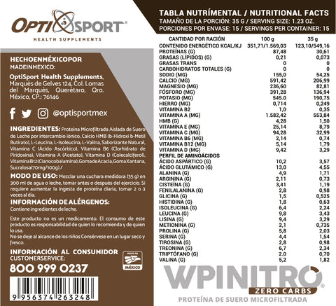 WPINITRO Zero Carbs Chocolate